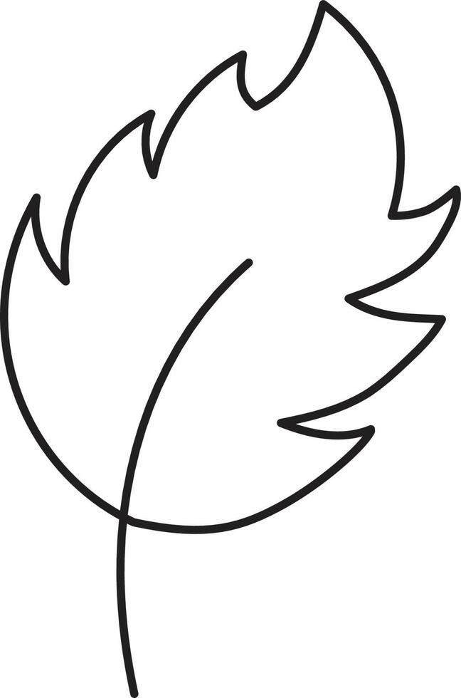 Leaf drawing vector