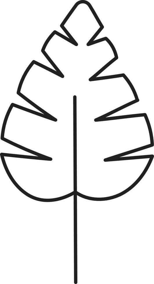 Leaf drawing vector