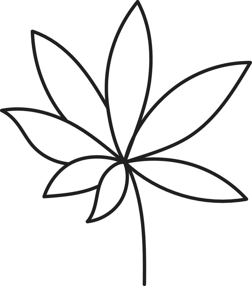 Leaf drawing vector