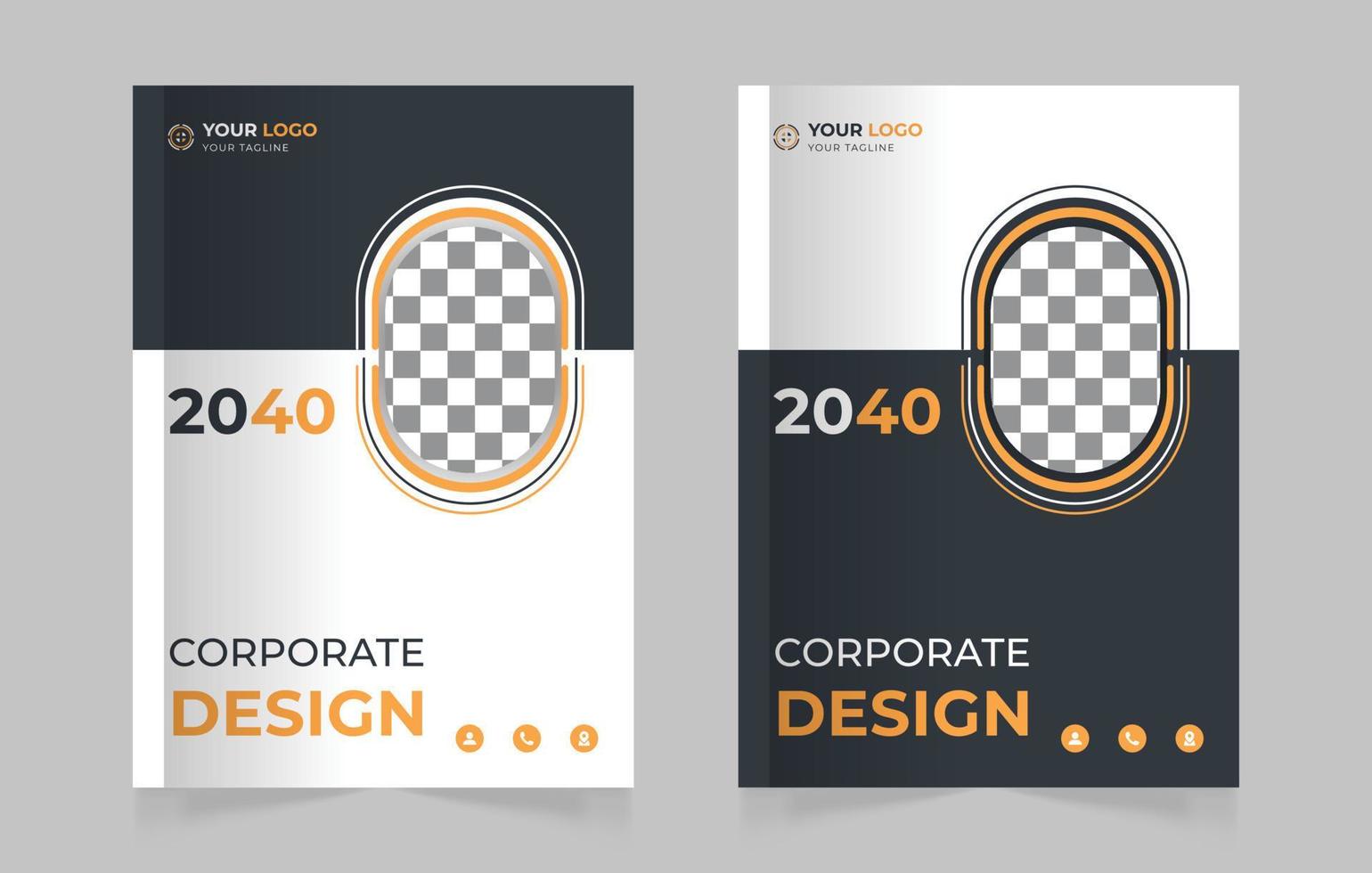 Creative corporate business book cover design template in a4 set or can be used to annual report, magazine, flyer, poster, banner, portfolio, company profile, website, brochure cover vector