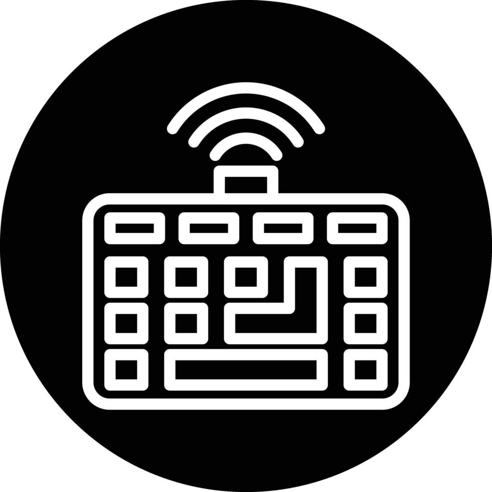 Wireless Keyboard Vector Icon Design