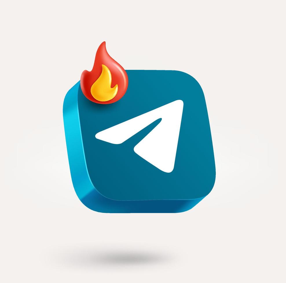 Chat application icon with bonfire. 3d vector icon isolated on white background