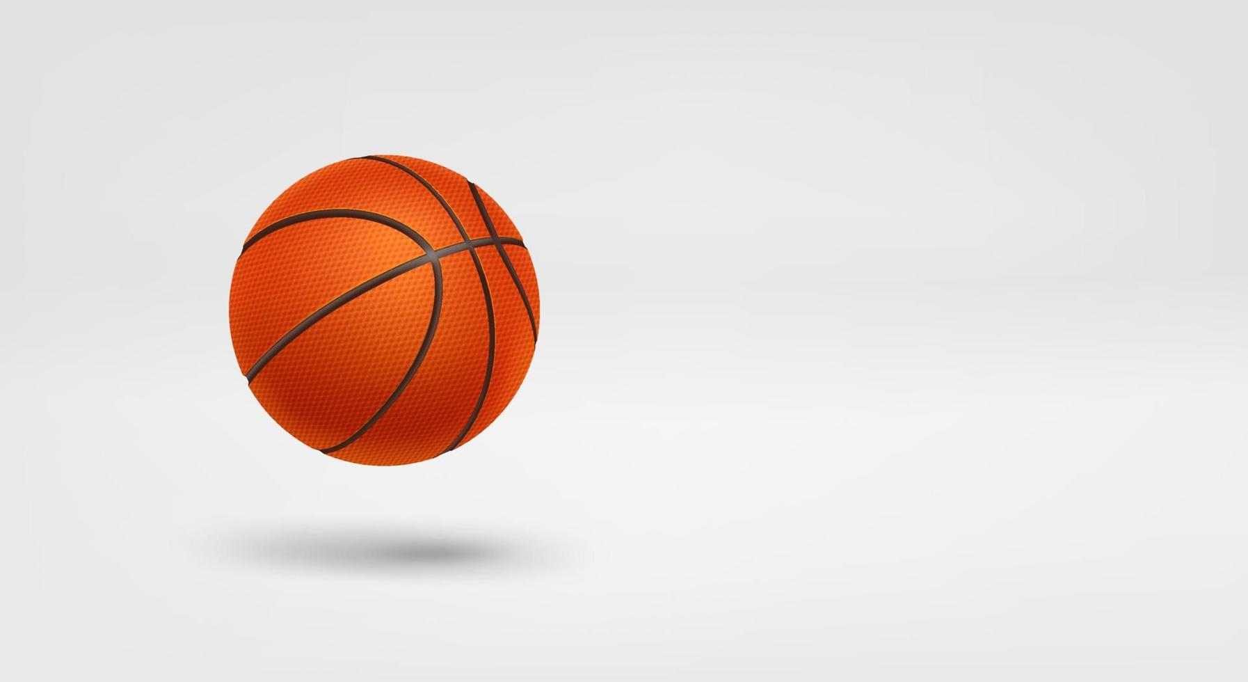 baloncesto pelota. 3d vector bandera con Copiar espacio