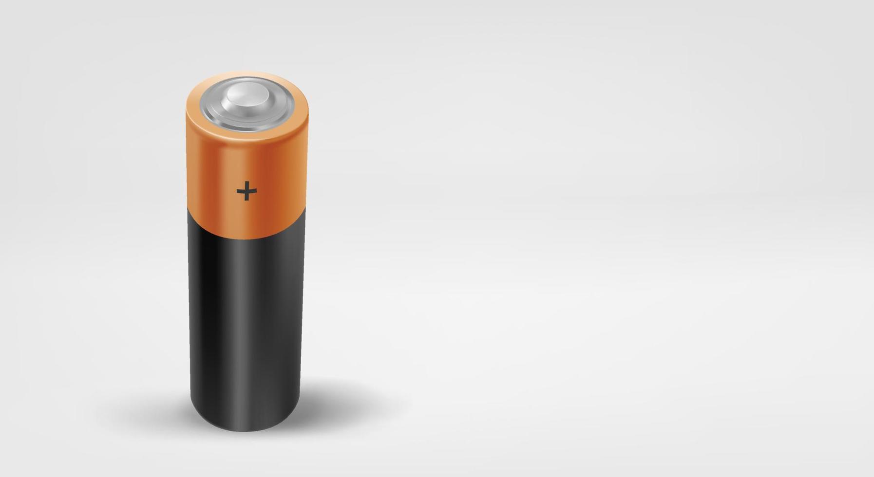 Battery. 3d vector banner with copy space