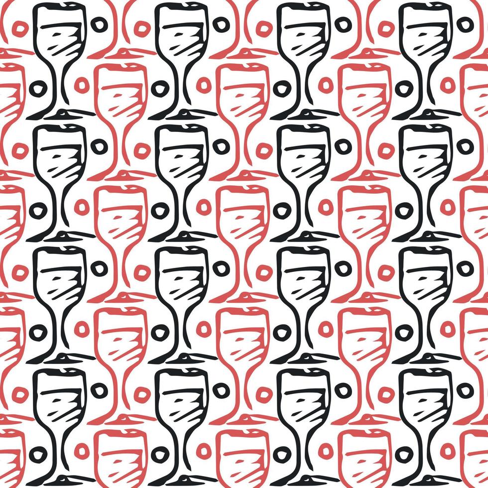seamless wine pattern. vector doodle illustration with wine. pattern with wine