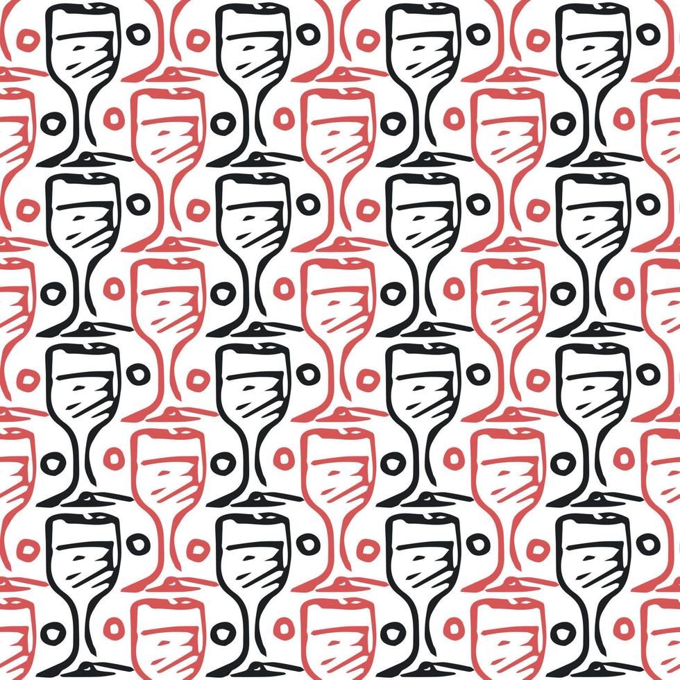 seamless wine pattern. vector doodle illustration with wine. pattern with wine