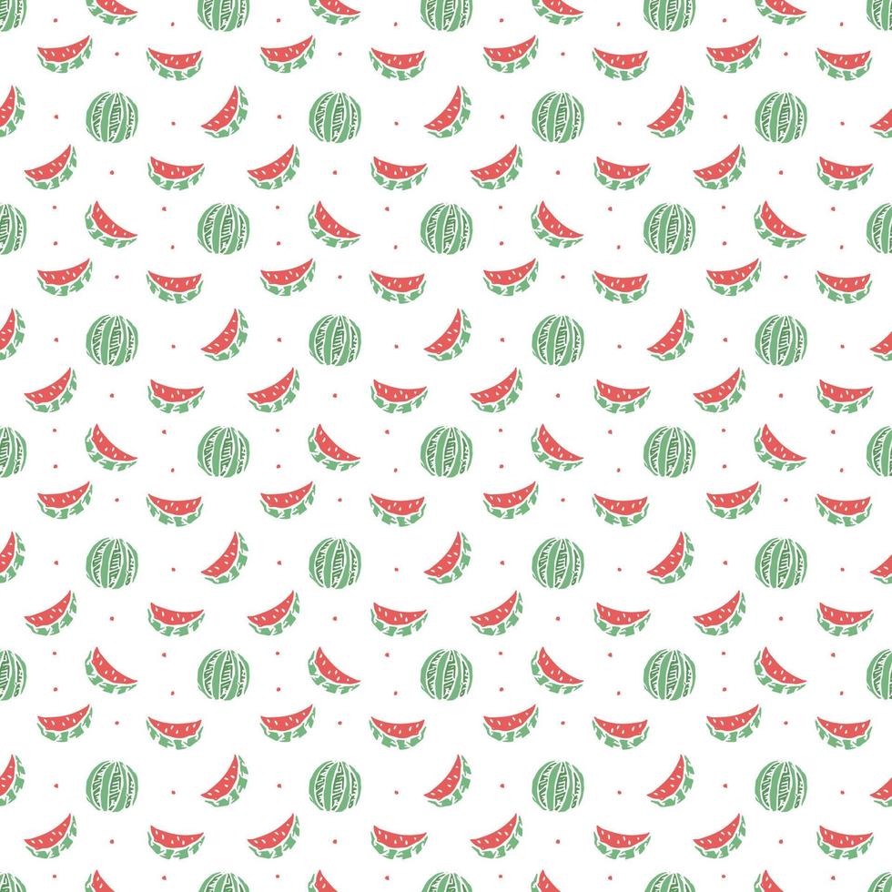 seamless watermelon pattern. vector doodle illustration with watermelon. pattern with watermelon