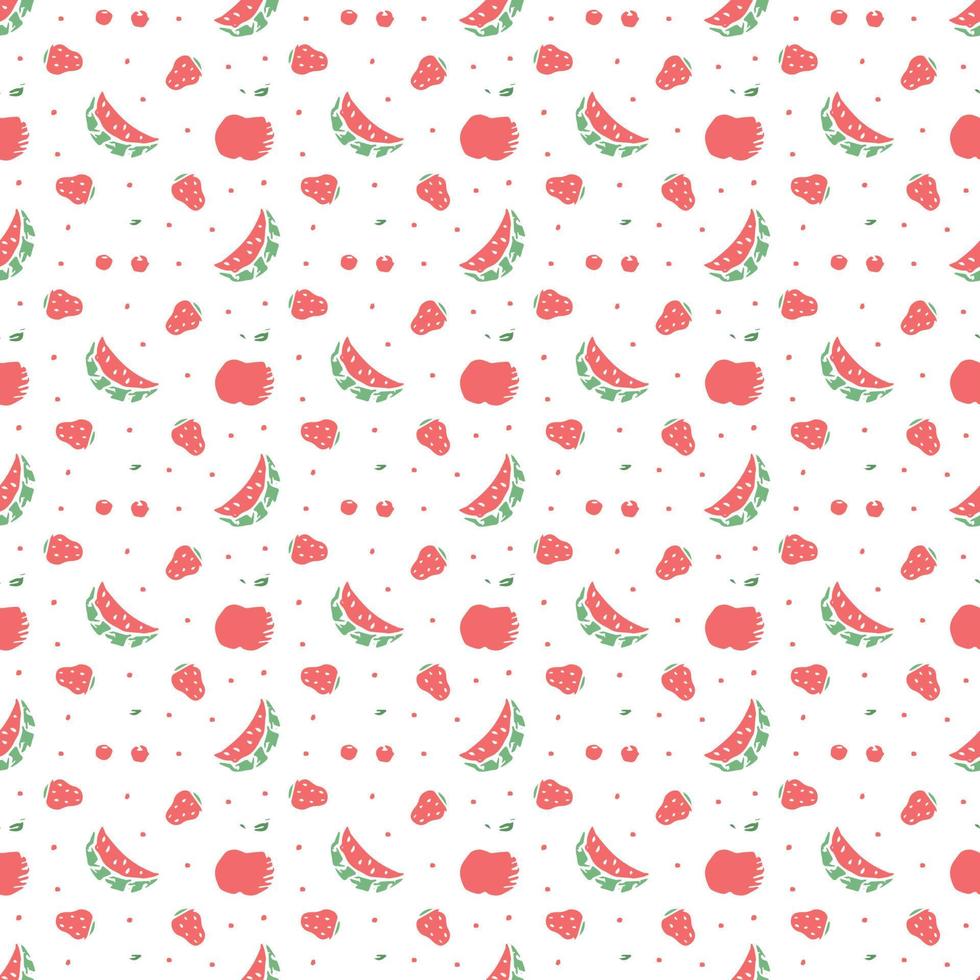 Seamless fruit pattern. doodle background with fruit icons. Fruit background vector