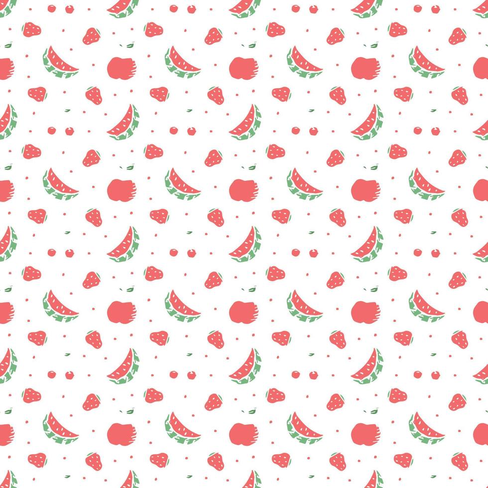 Seamless fruit pattern. doodle background with fruit icons. Fruit background vector