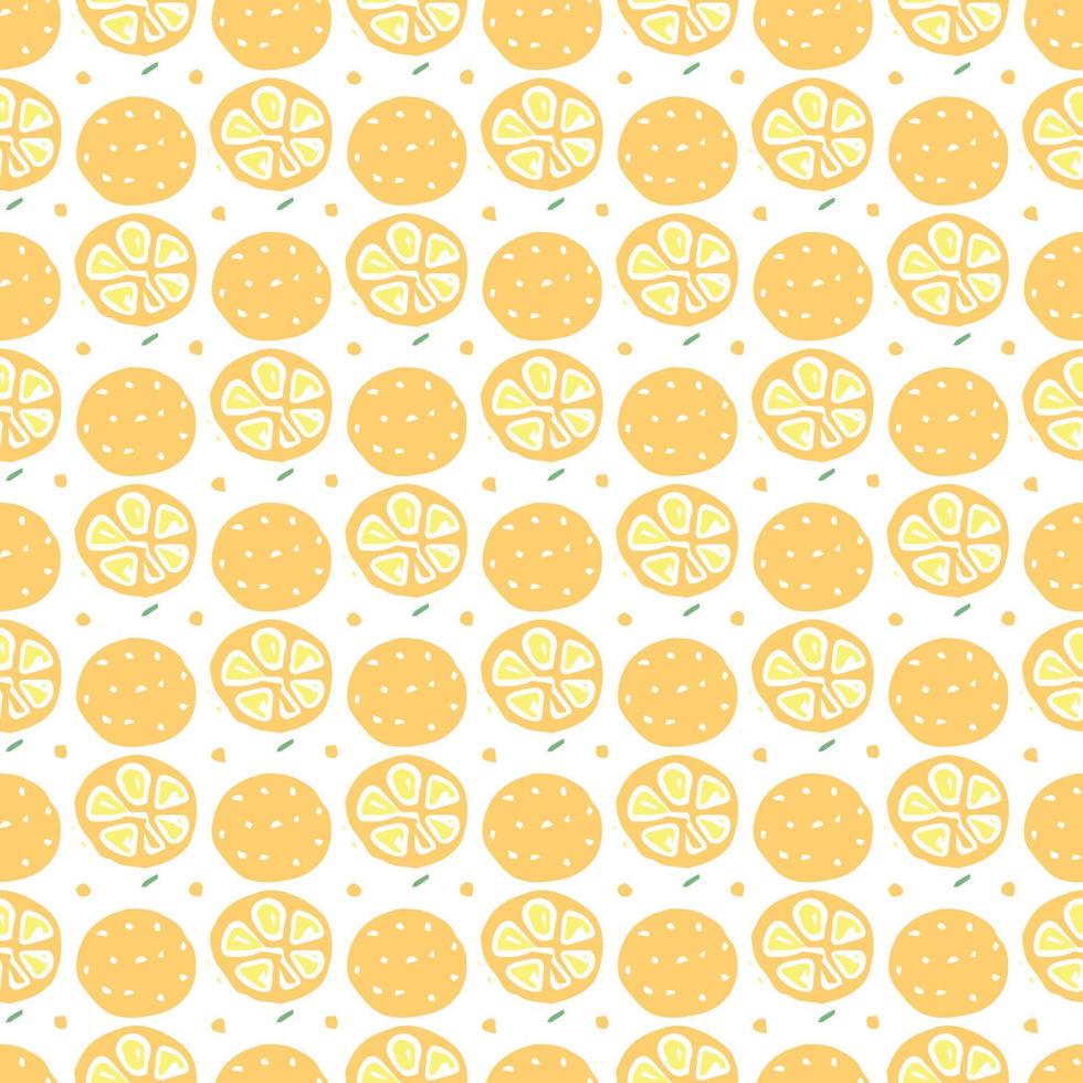 Seamless orange pattern. Colored orange fruit background vector