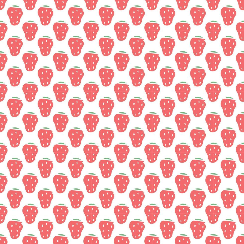 Seamless strawberry pattern. Doodle vector with strawberry icons. Vintage strawberry pattern