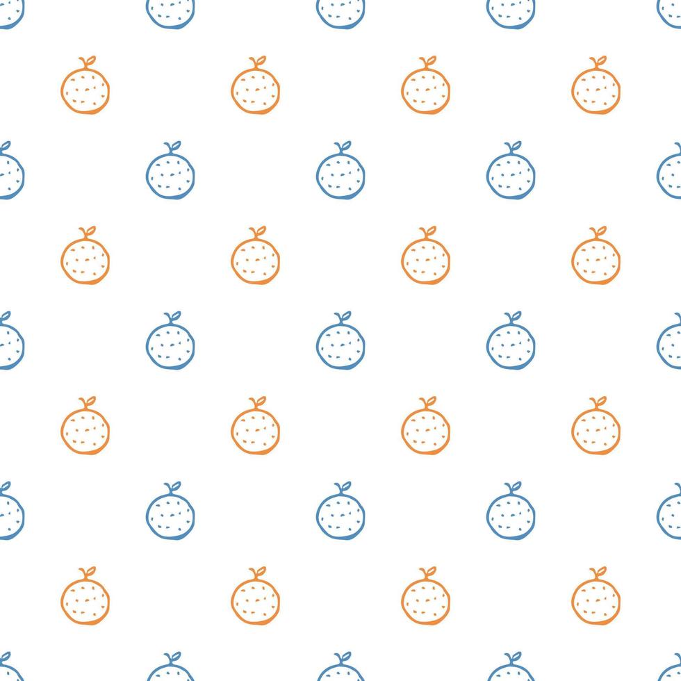 Seamless orange pattern. Colored orange fruit background vector