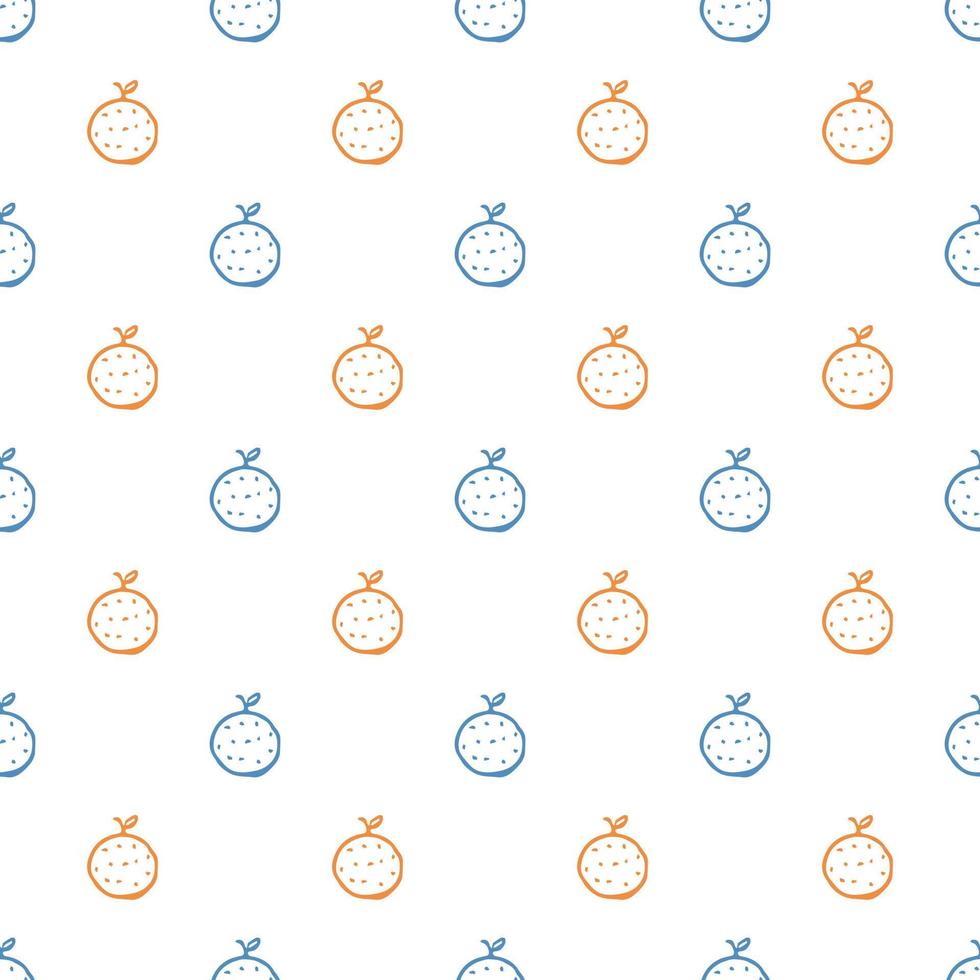 Seamless orange pattern. Colored orange fruit background vector