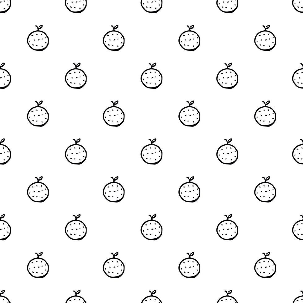 Seamless orange pattern. orange fruit background vector