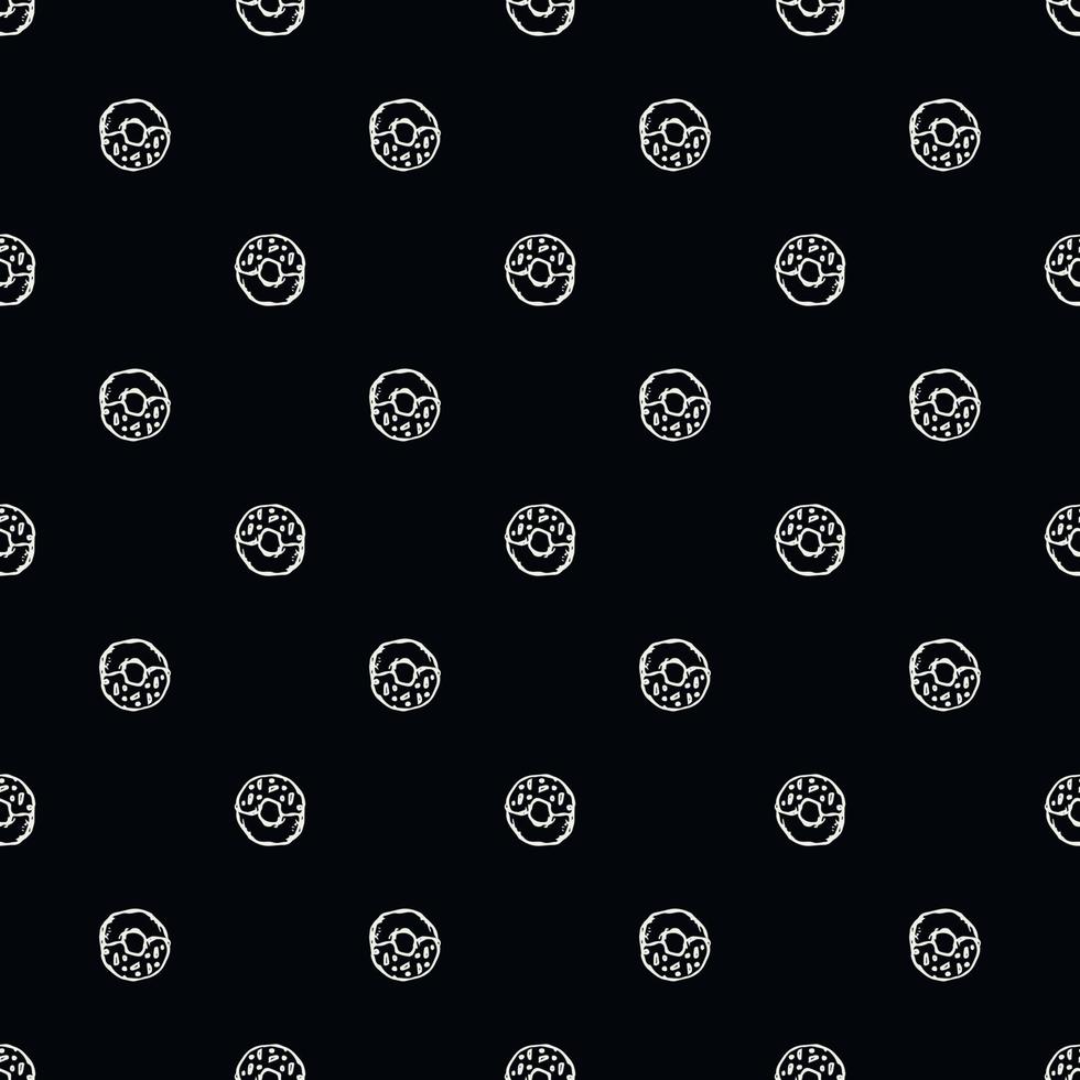 seamless donut pattern. Doodle vector pattern with donut icons. donut background