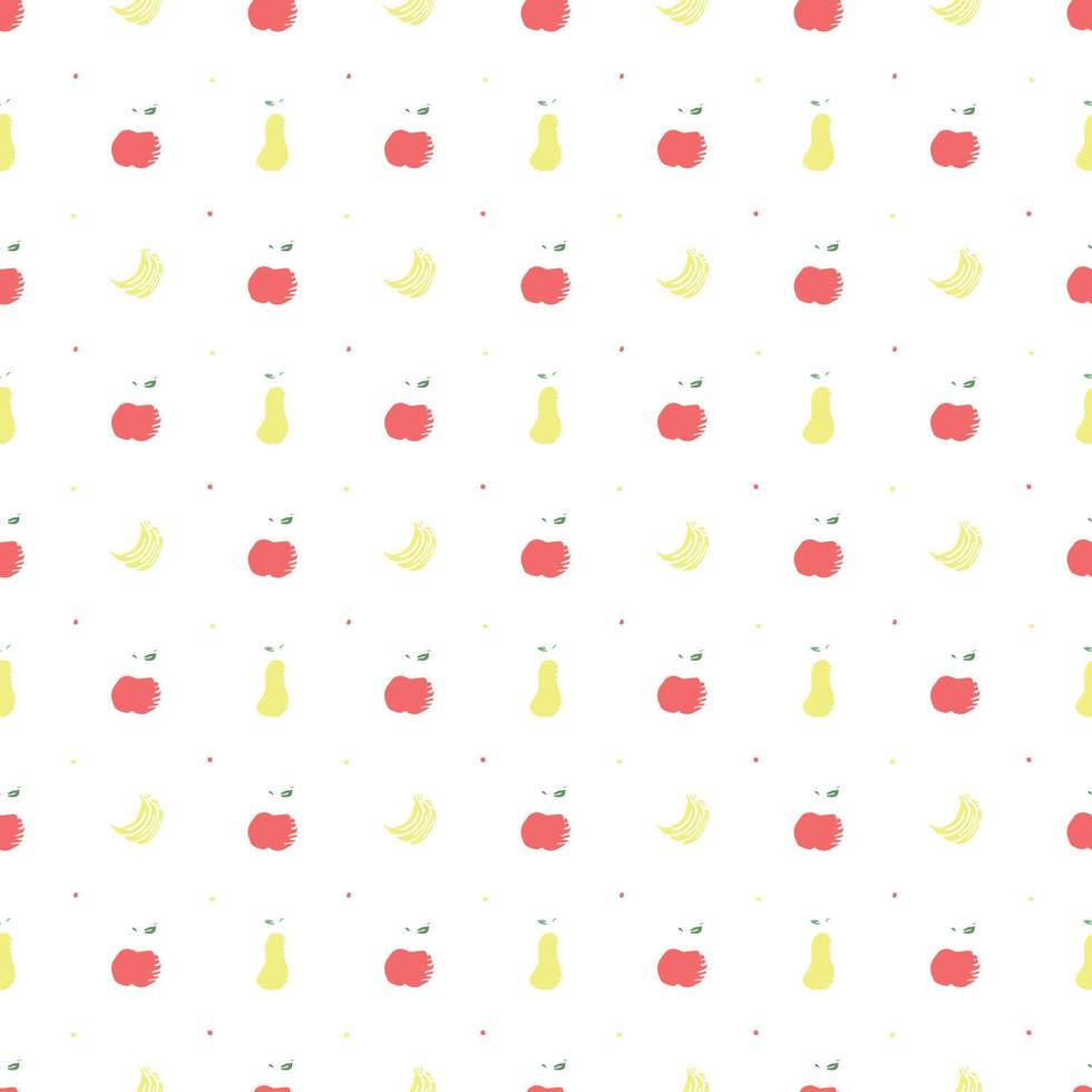 Seamless fruit pattern. doodle background with fruit icons. Fruit background vector