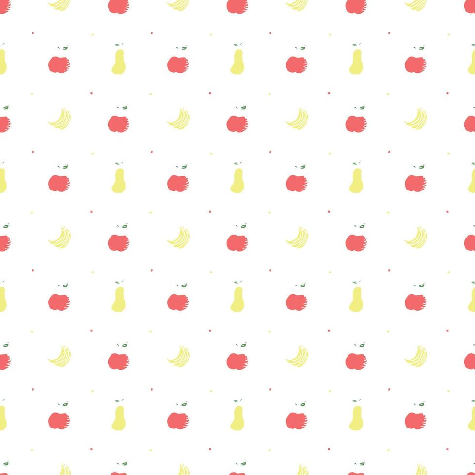 Seamless fruit pattern. doodle background with fruit icons. Fruit background vector