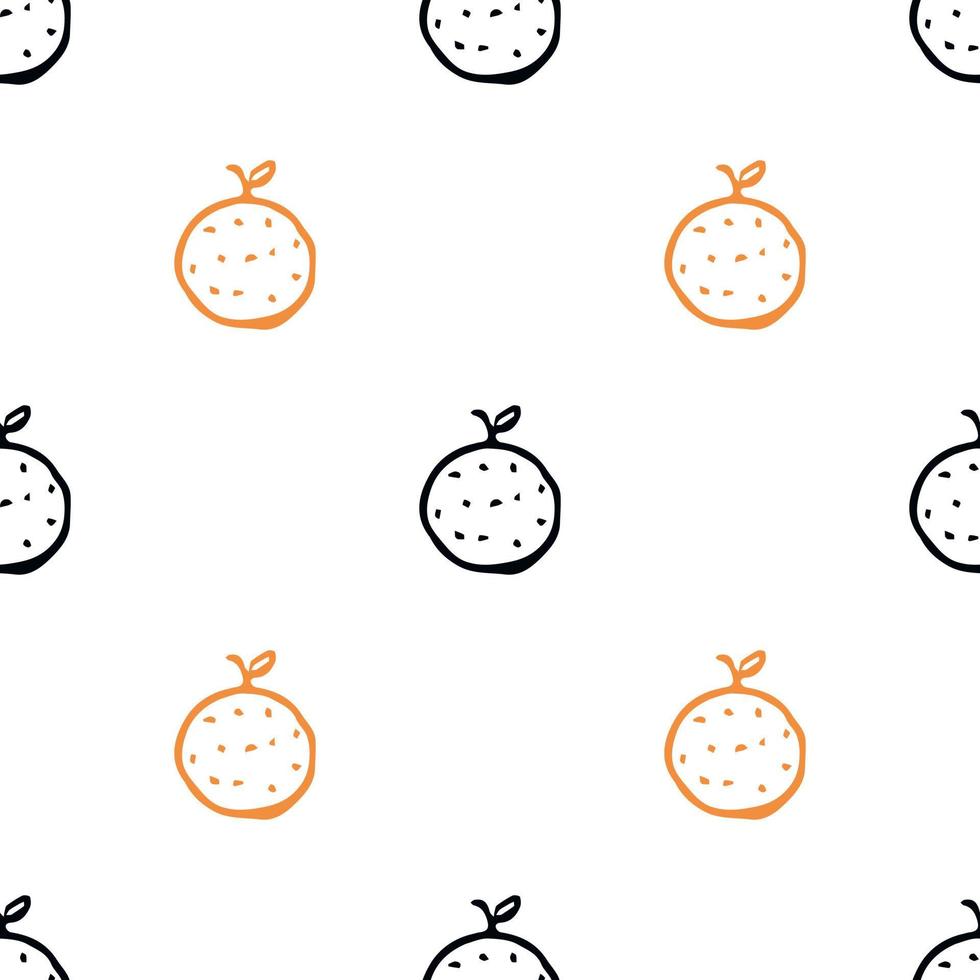 patrón naranja transparente. fondo de frutas de color naranja vector