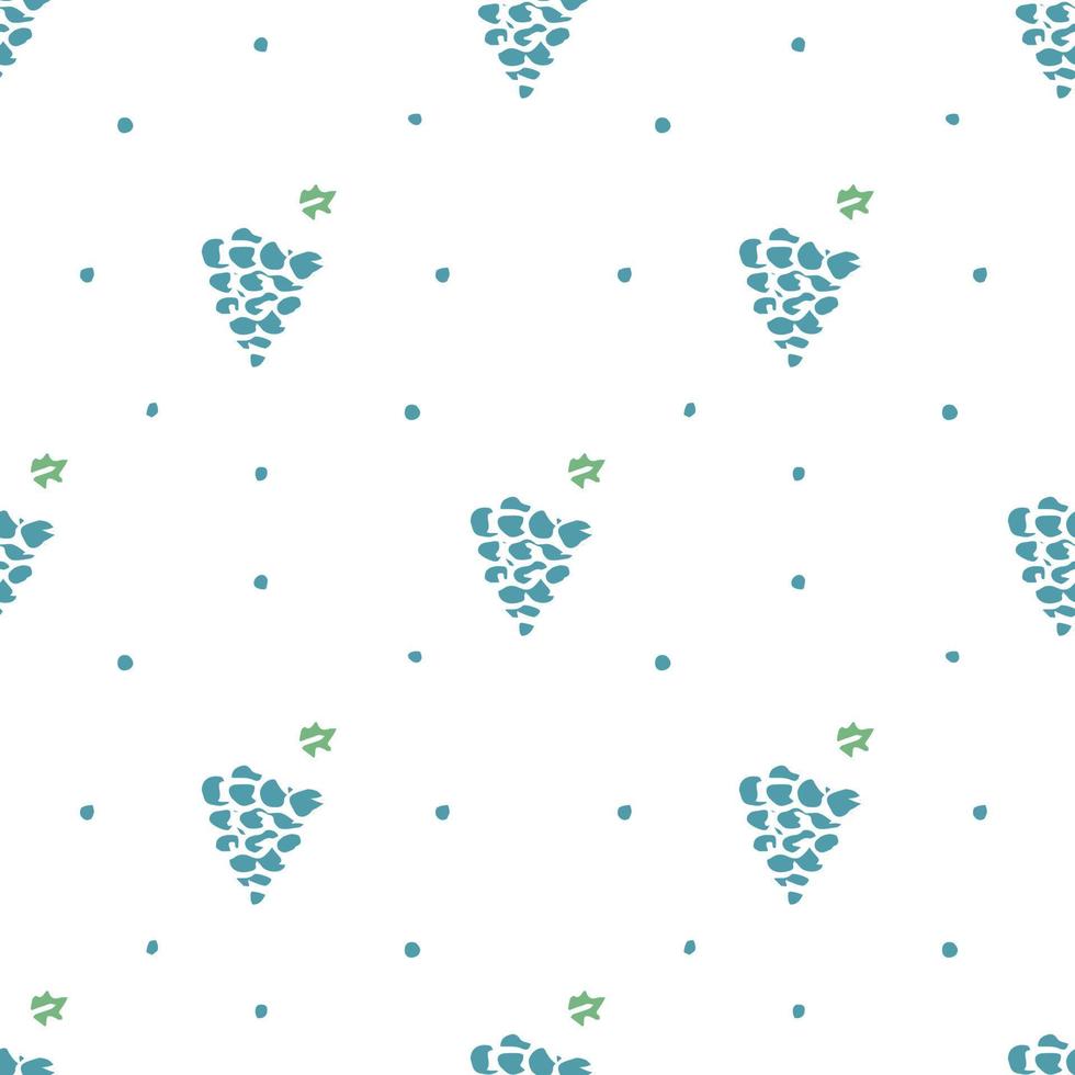patrón de uva sin fisuras. vector de fideos con iconos de uva. patrón de uva vintage