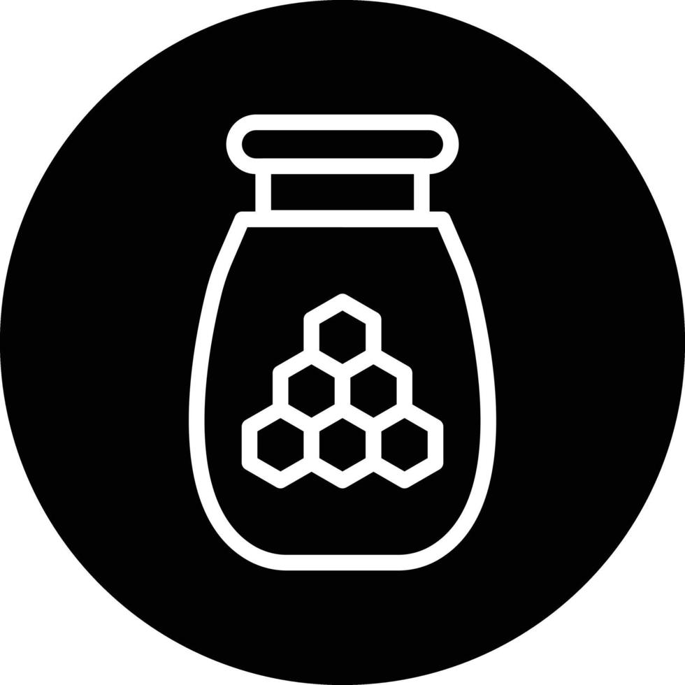 Honey Jar Vector Icon Design