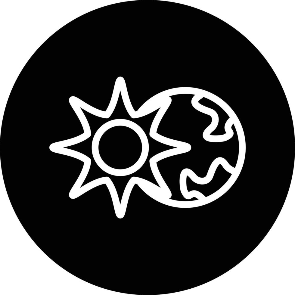 Solar Eclipse Vector Icon Design