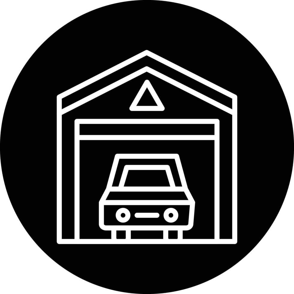 Car Garage Vector Icon Design