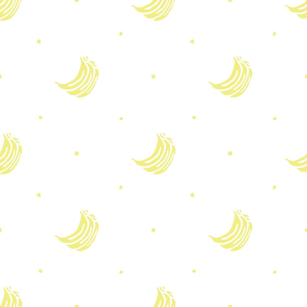 Seamless banana pattern. Doodle banana background vector