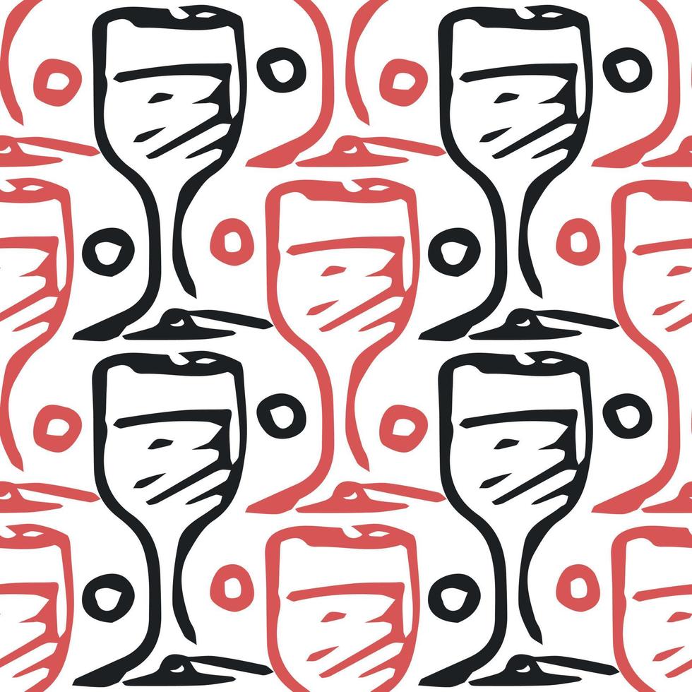 seamless wine pattern. vector doodle illustration with wine. pattern with wine