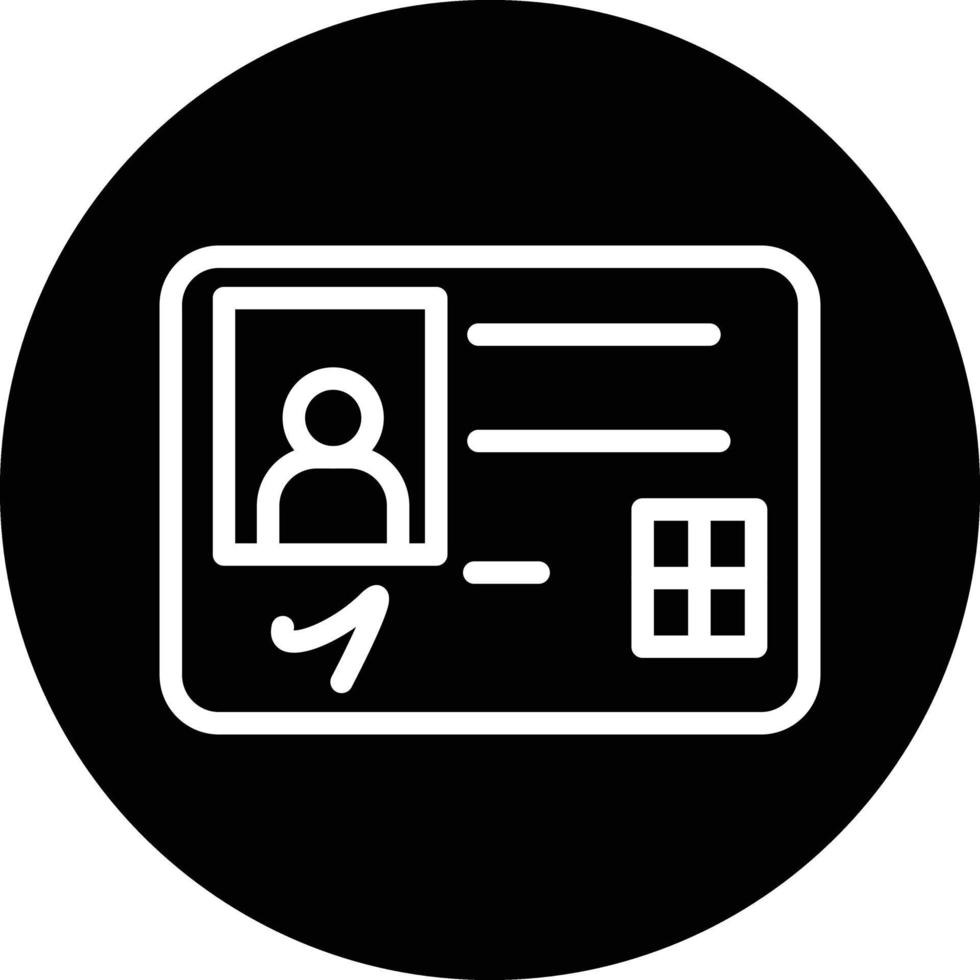 diseño de icono de vector de tarjeta de identificación