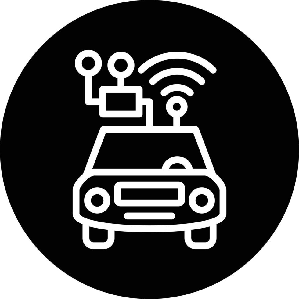 Smart Car Vector Icon Design