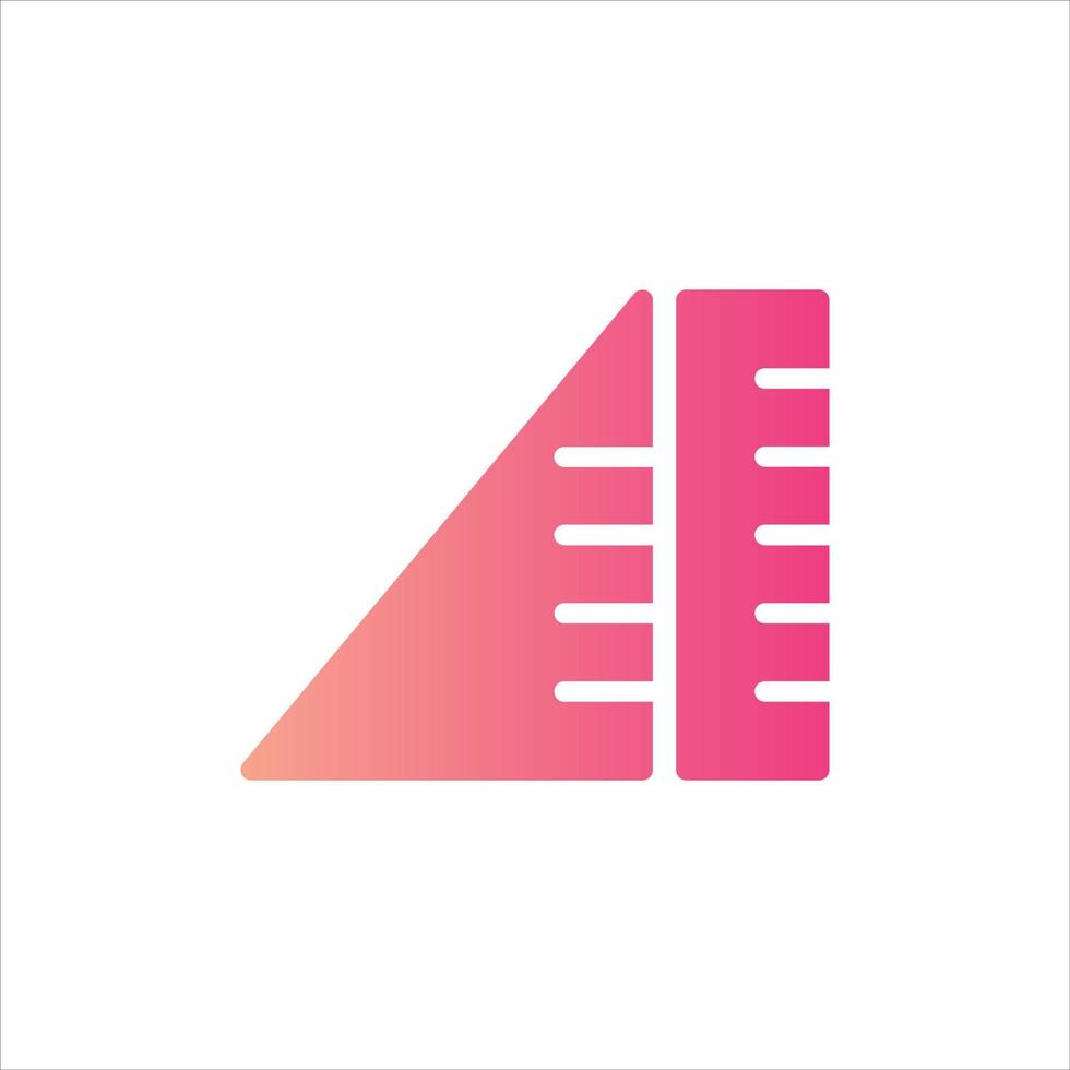 ruler icon with isolated vektor and transparent background vector