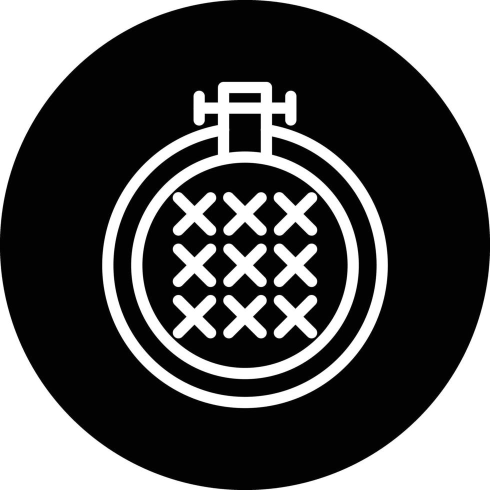 Cross Stitch Vector Icon Design