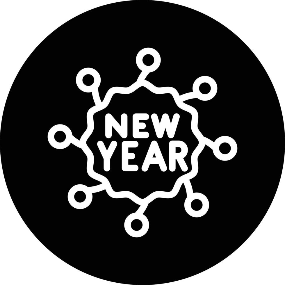 diseño de icono de vector de feliz año nuevo