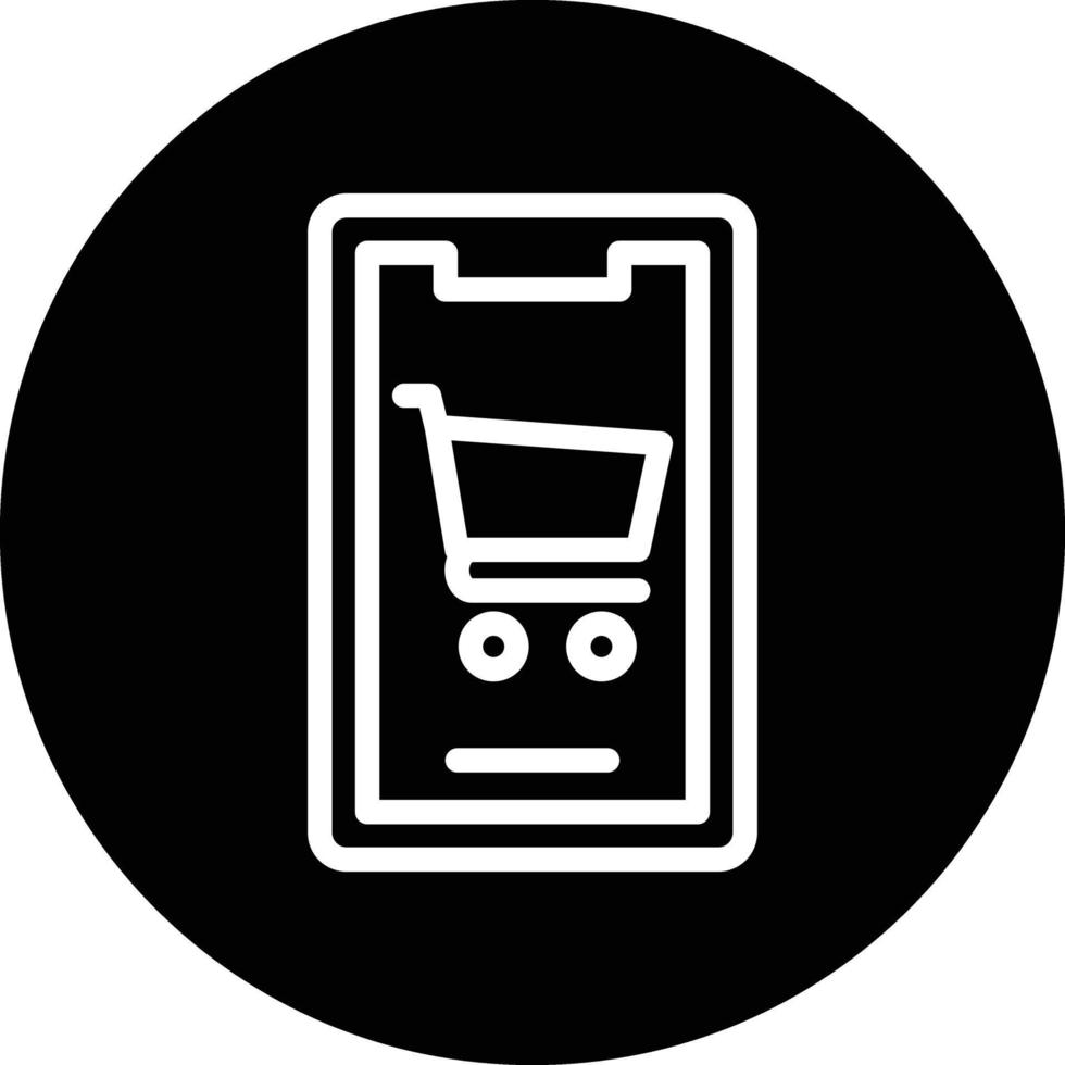 Mobile Shopping Vector Icon Design