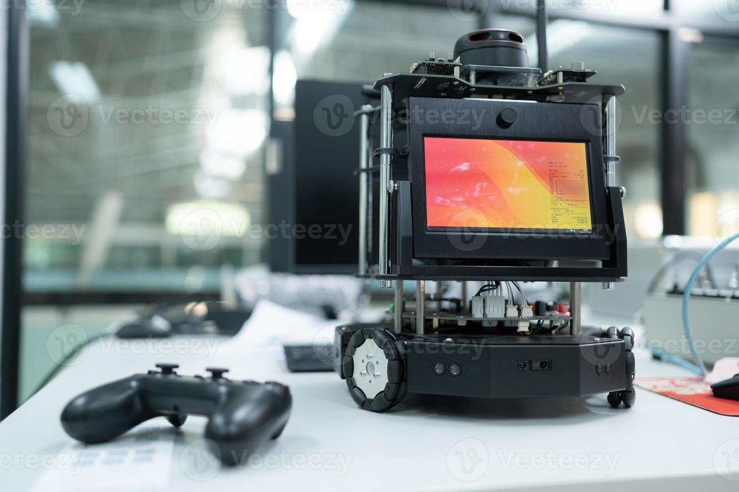 Small robot for operating the operation of the hand robotic technology. photo