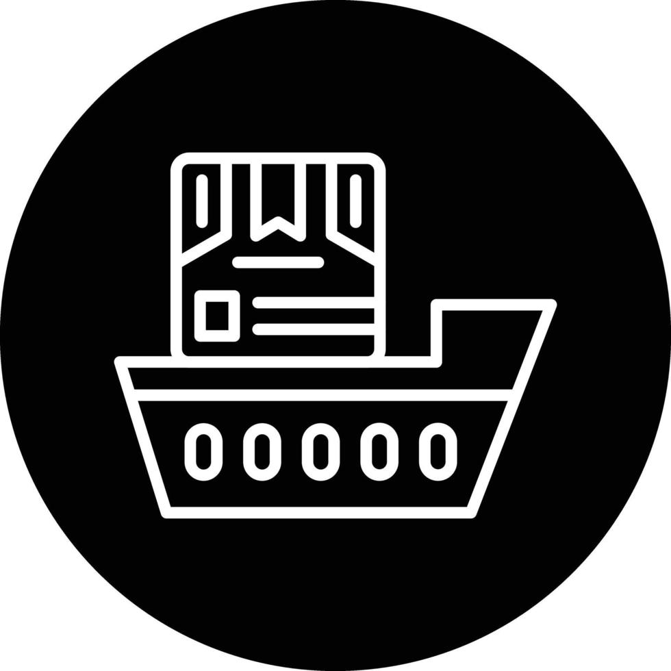 Shipping Boat Vector Icon Design