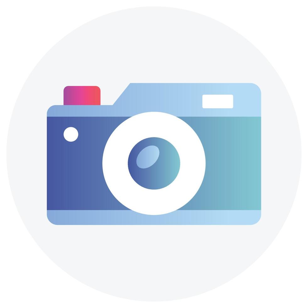 Gradient color icon for digital camera. vector