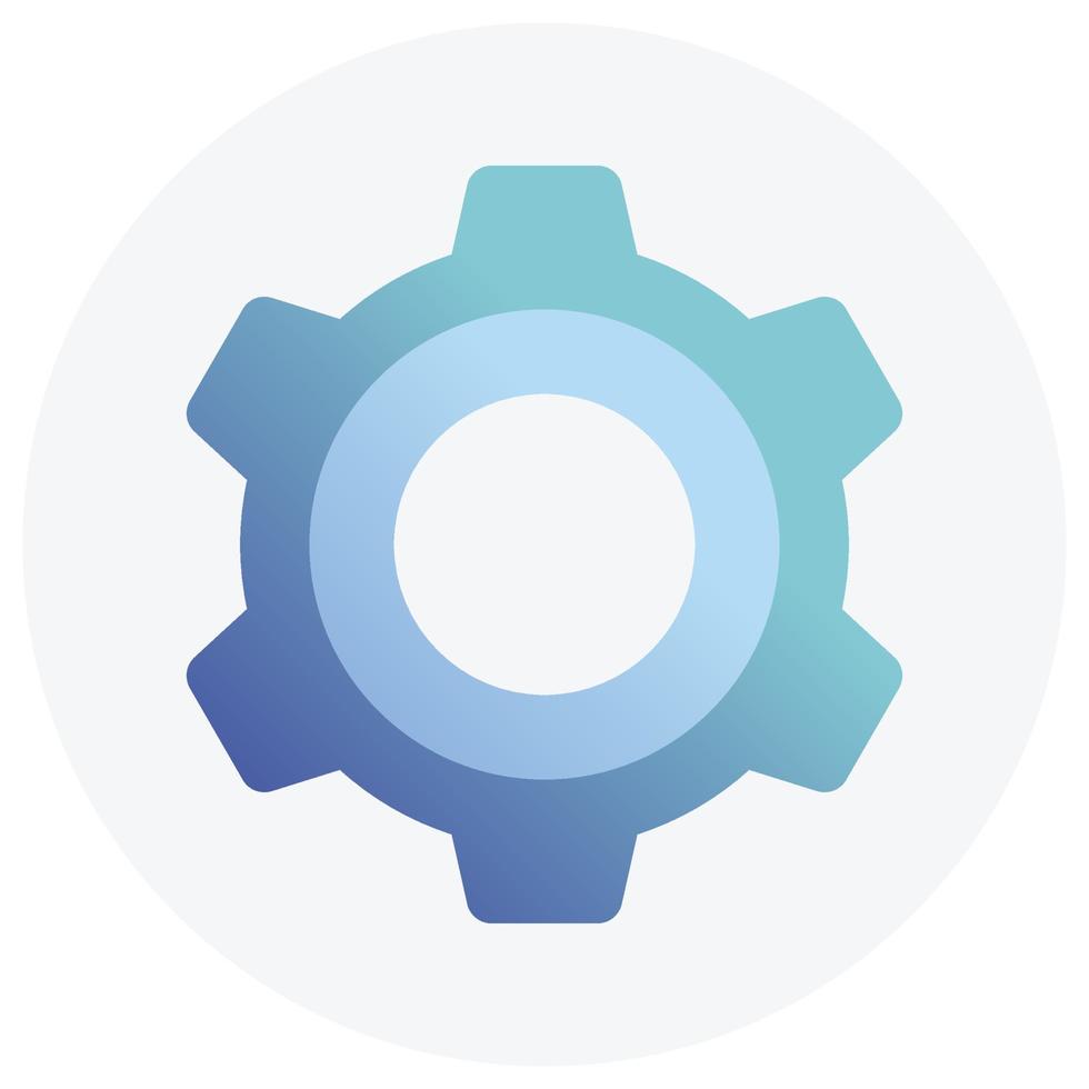 Gradient color icon for settings. vector