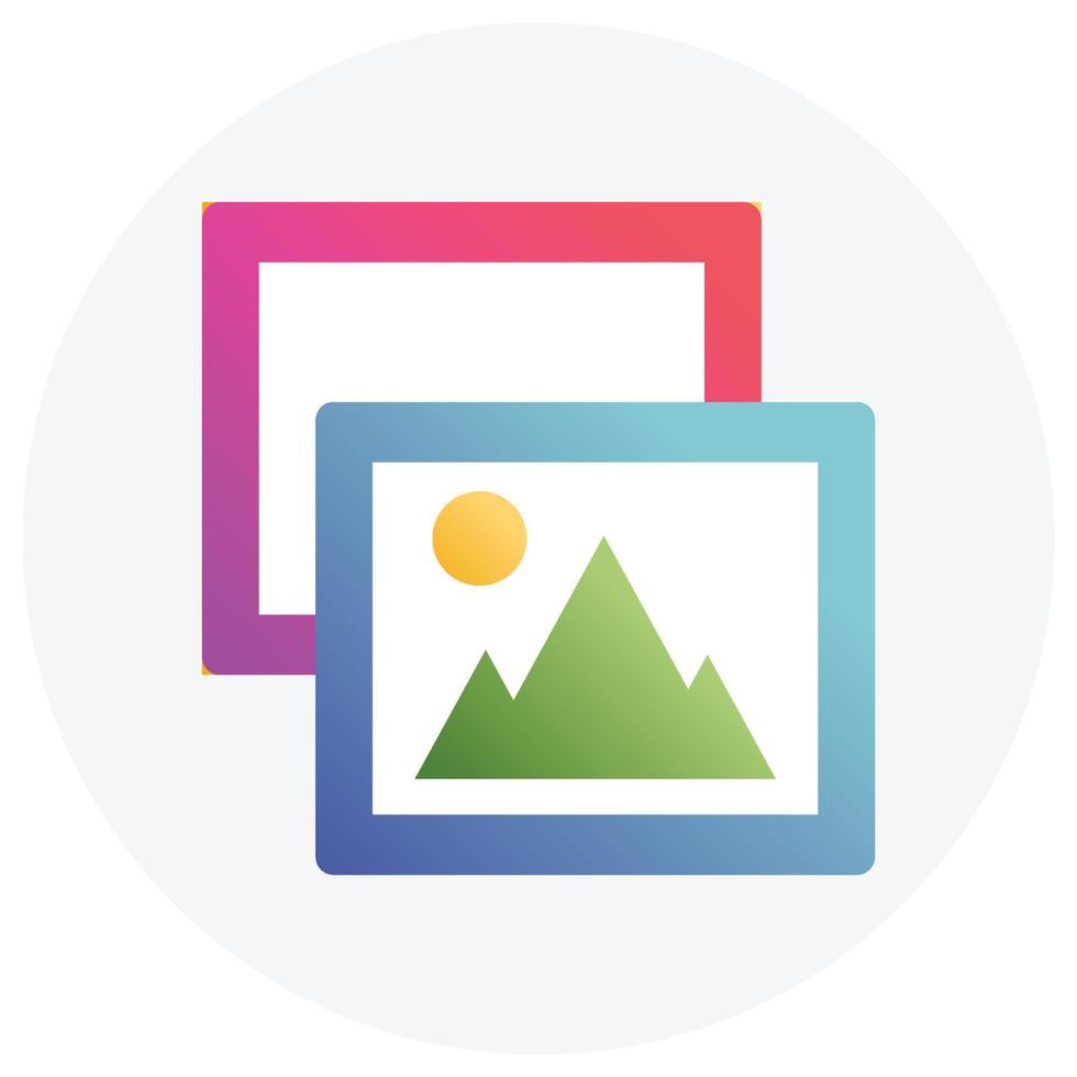 Gradient color icon for photos. vector