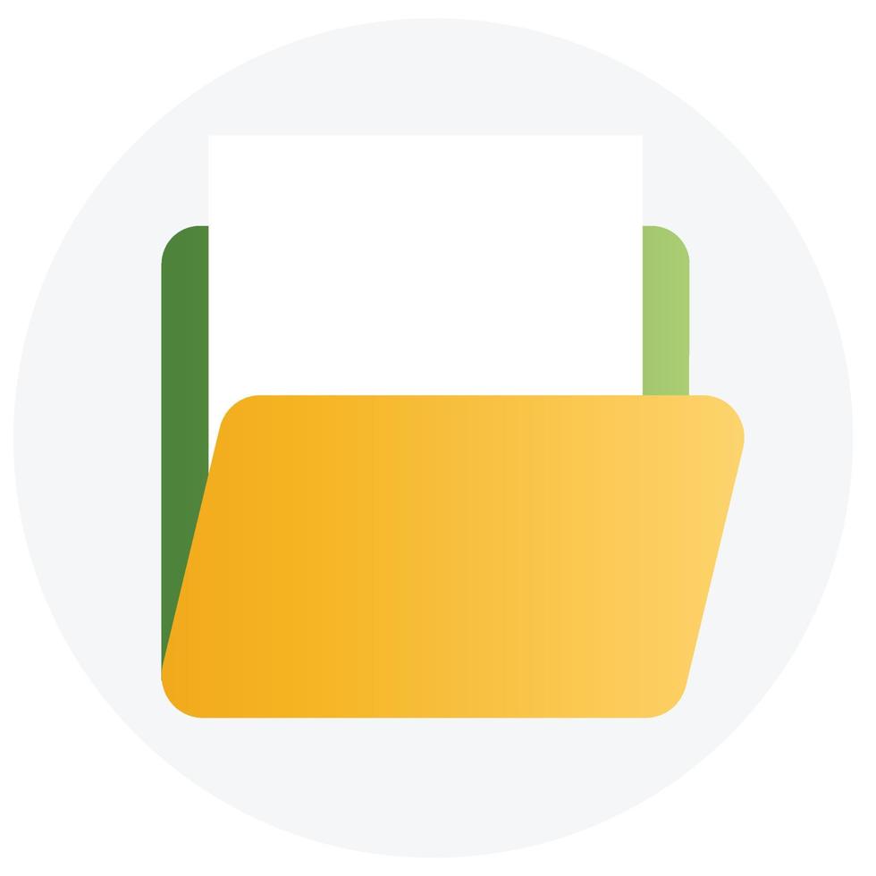 Gradient color icon for file folder. vector