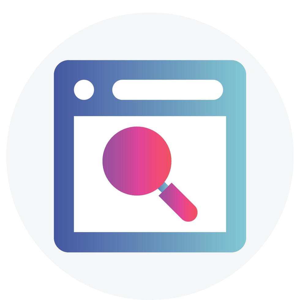 Gradient color icon for search website. vector