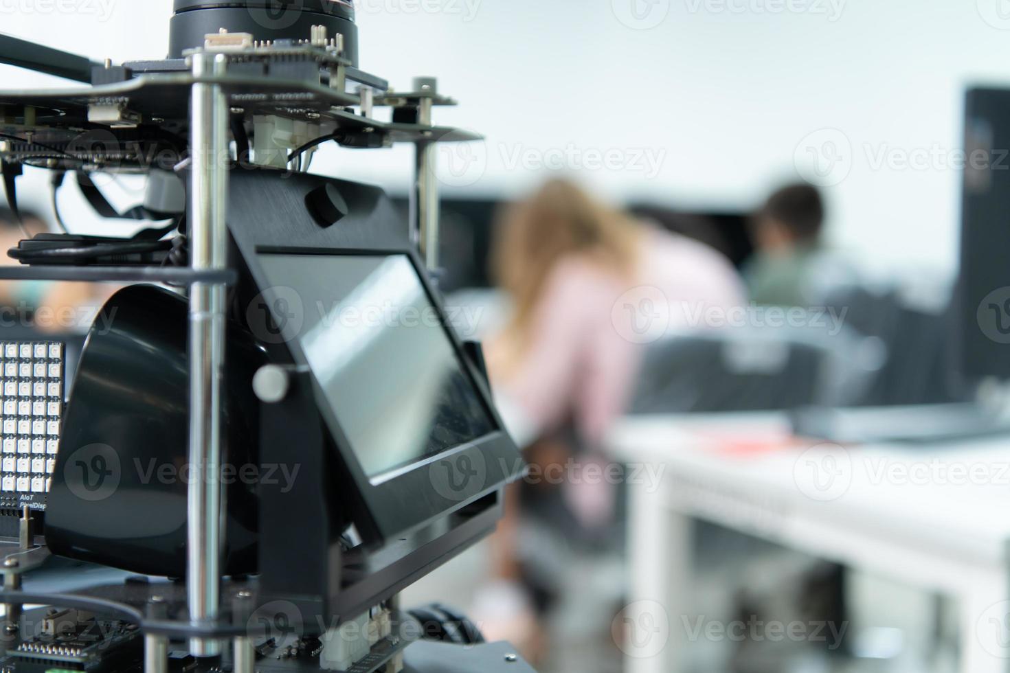 Small robot for operating the operation of the hand robotic technology. photo
