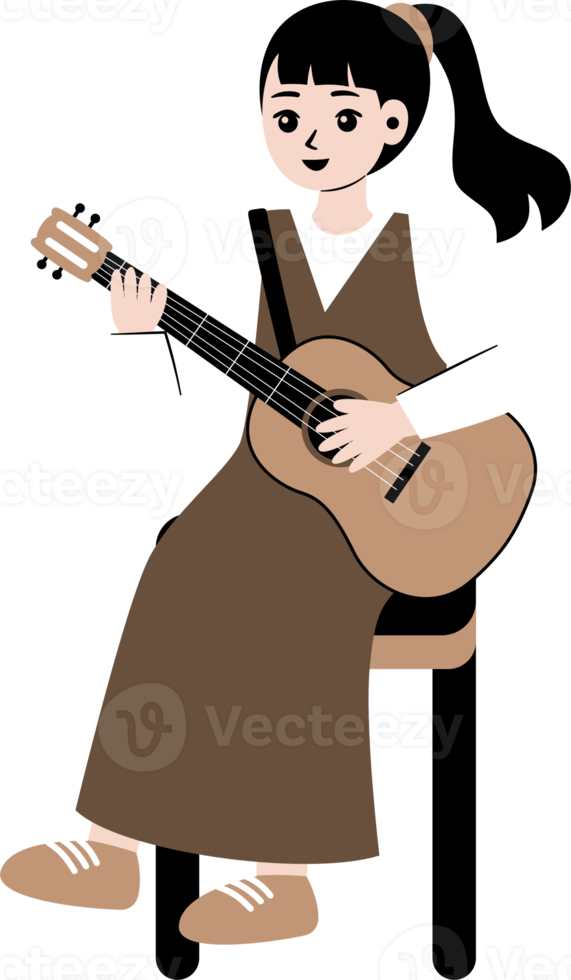 cartoon character playing guitar png