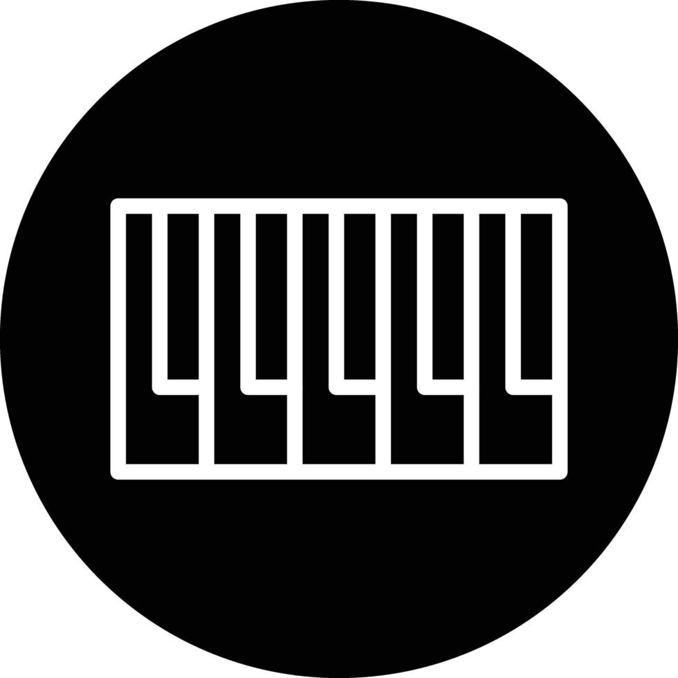 Piano keyboard Vector Icon Design