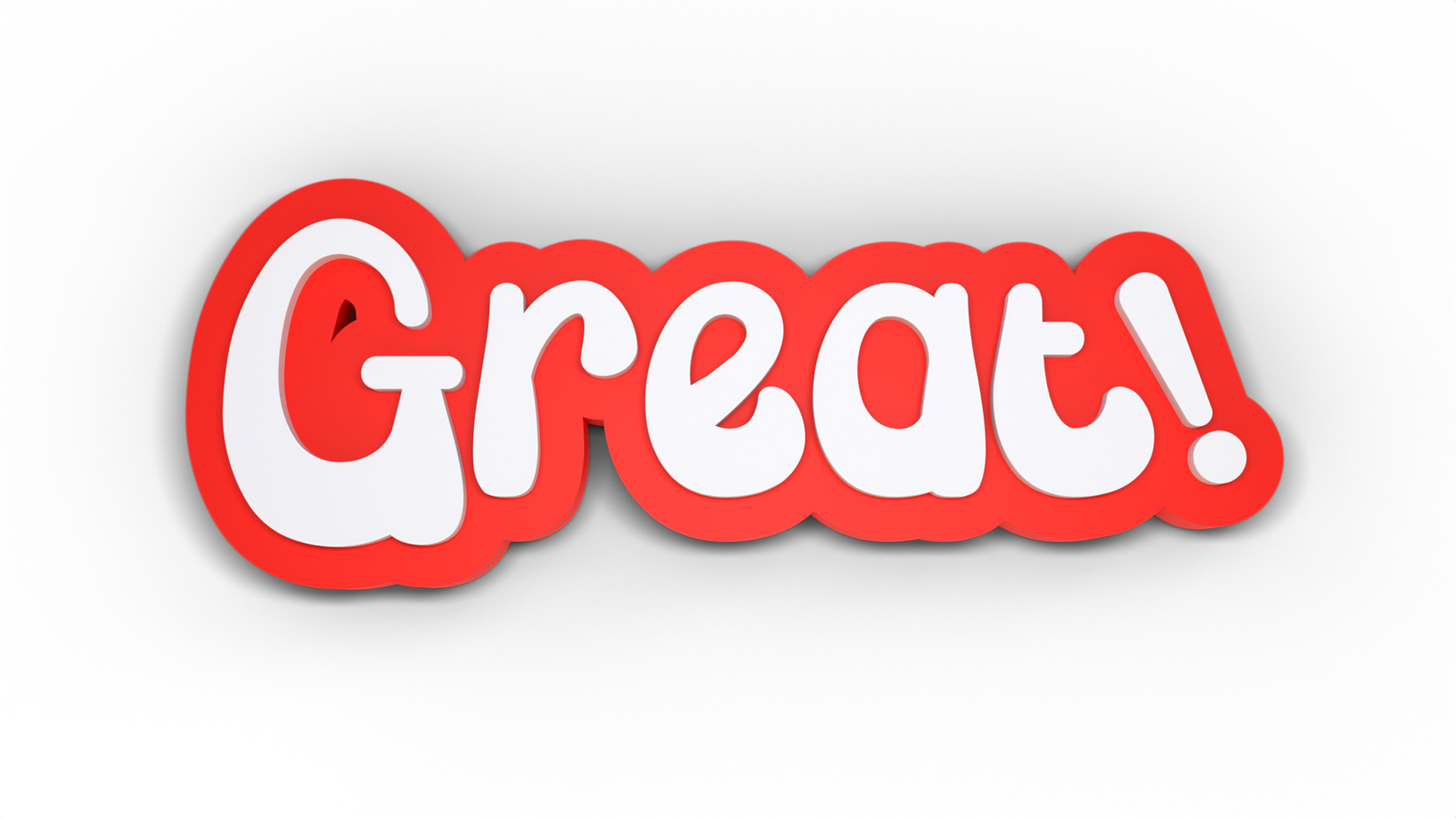3D FONT GREAT RED png