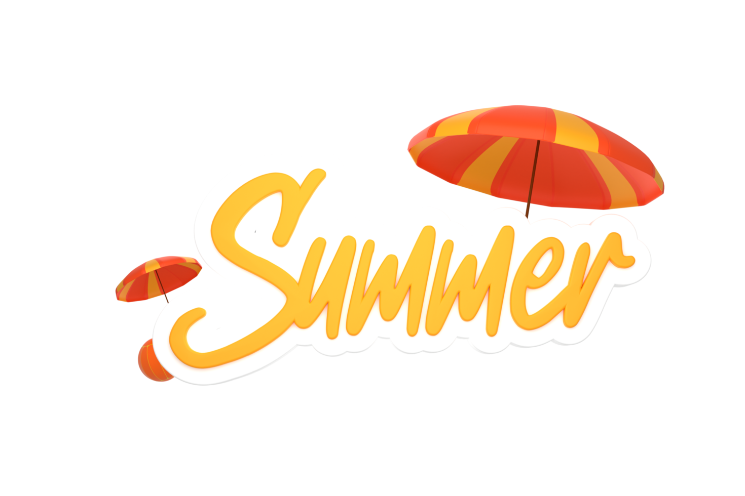 3d Schriftart Sommer- 1 png