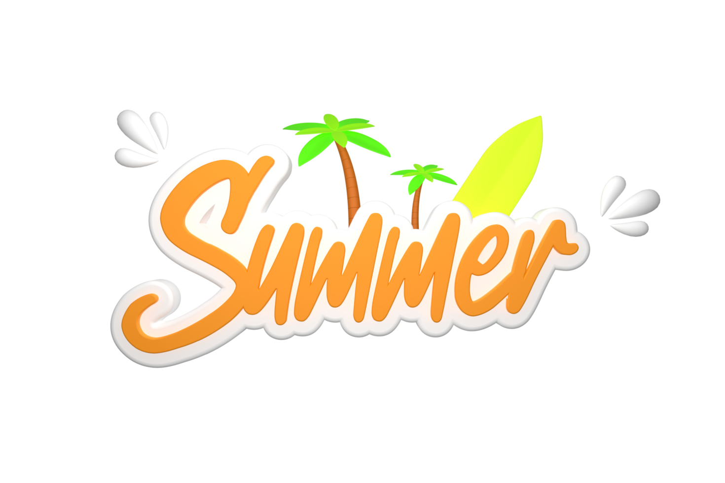 3d Schriftart Sommer- 2 png