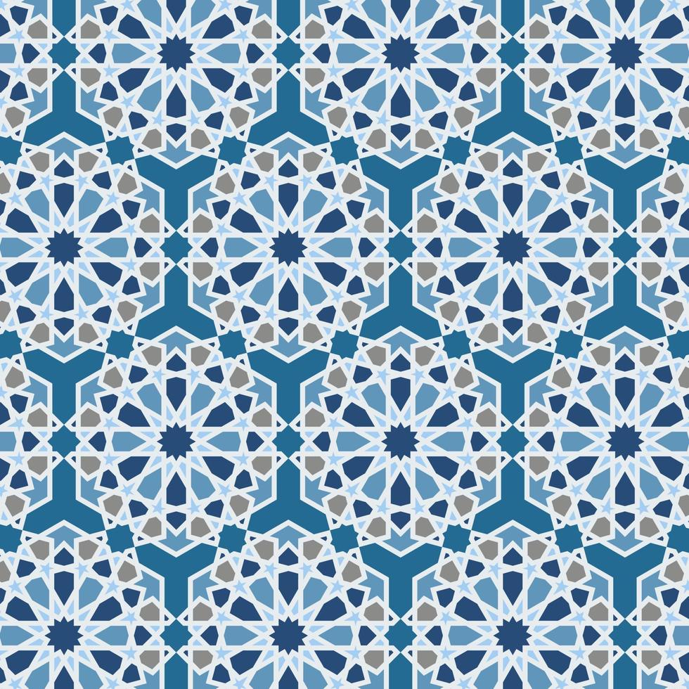 Vector blue color islamic abstract pattern