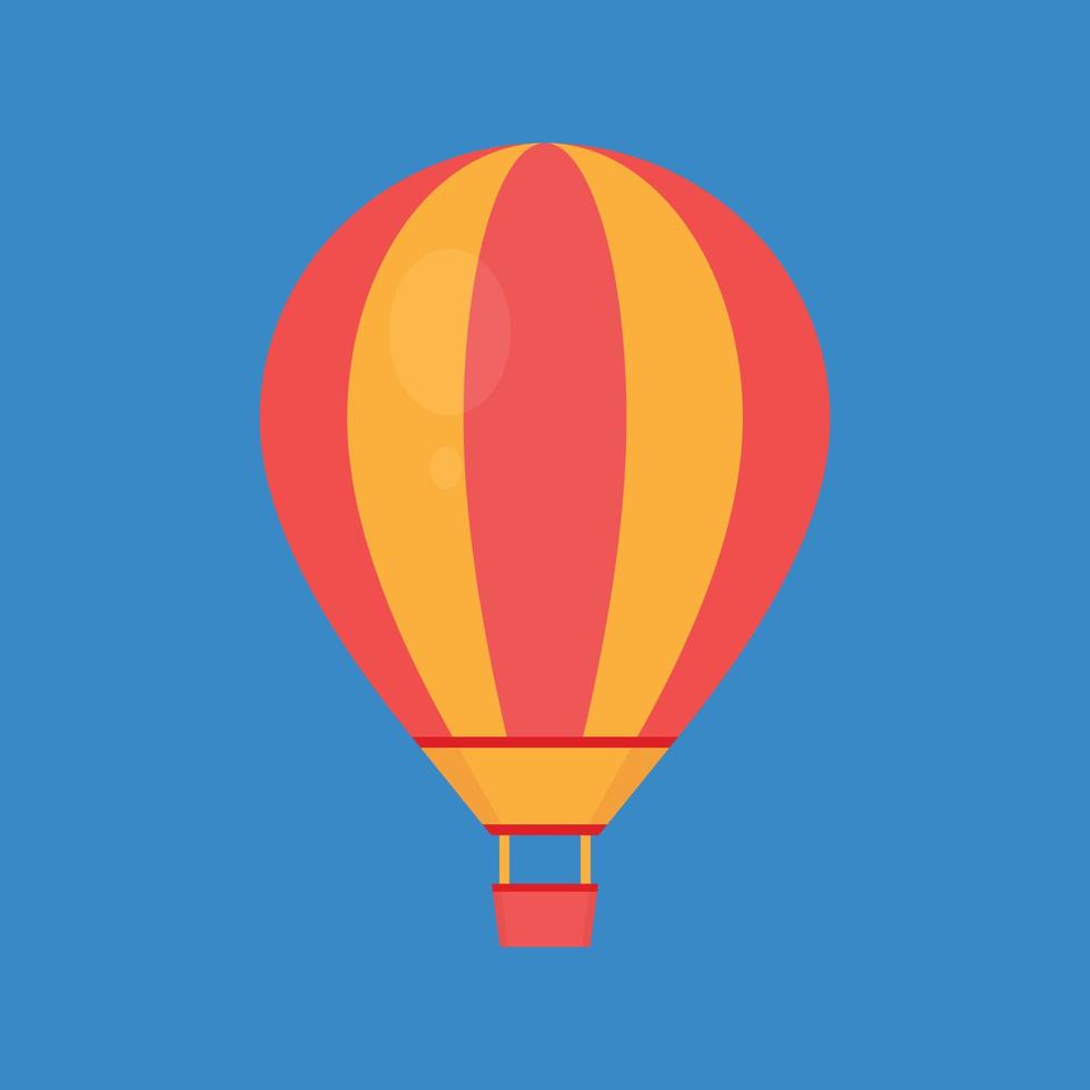 Hot air balloon icon vector flat illustration