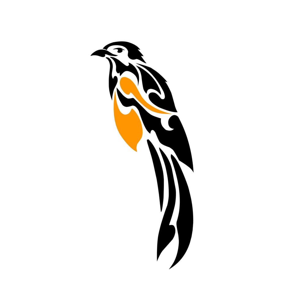 Illustration vector graphic of tribal art magpie birds for tattoo design